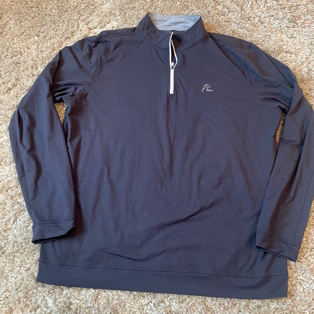 Rhoback Q-zip 1/4 zip pullover men’s size XL solid dark gray golf